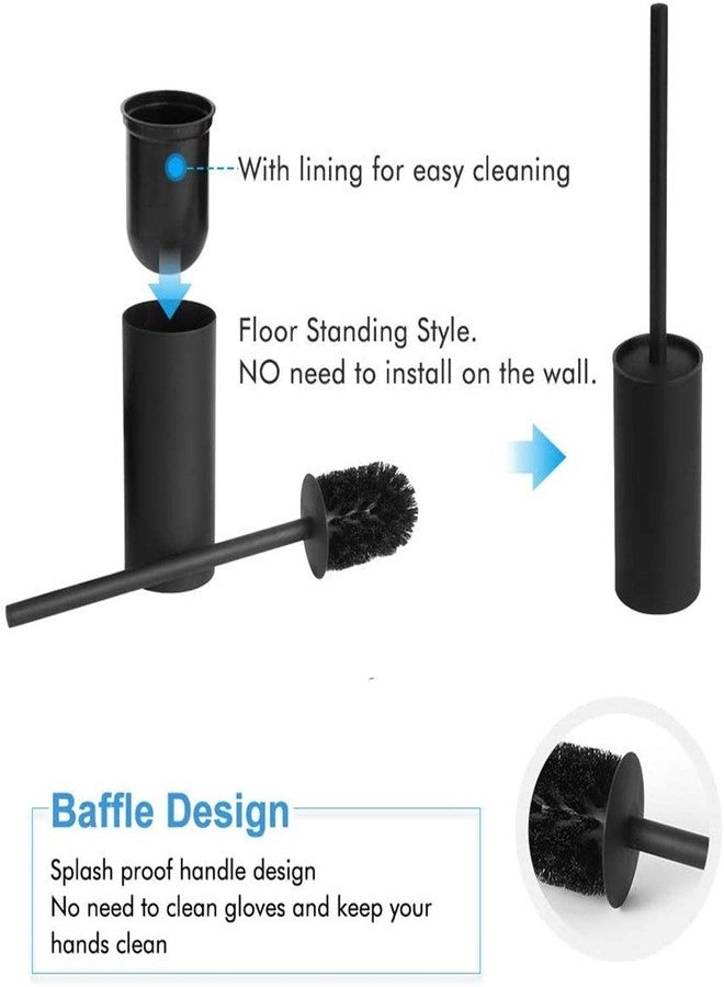 BGL Stainless Steel 304 Black Toilet Bowl Brush and Holder Set Cleaning Tool Holder with Toilet Brush - Image 3